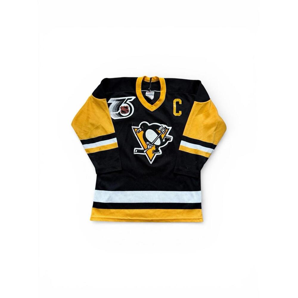 Vintage CCM 1991-92 Mario Lemieux Pittsburgh Penguins Jersey NHL XL Youth